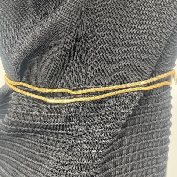 Vintage Snake Link Chain Buckle Closure Women Belt Sz S Disco Gold 1980s 90s - Picture 4 of 10